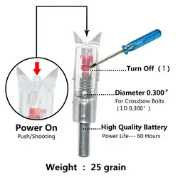 3/6/12 шт стрельба из лука зажженной тетиву активированный Арбалет Стрелка НОК светодиодная стрелка хвосты для ID7.6mm Стрелка Аксессуары для