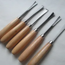 Fixmee 6 шт. Профессиональный деревянный Воск Глина Резьба Ручной работы по дереву инструмент нож долото набор
