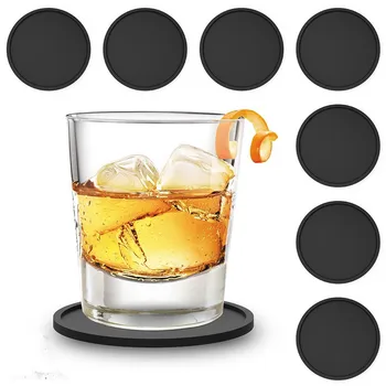 

Realand Simple Modern 4/6/8Pcs Silicone Coaster Thick Cup Mug Glass Bottle Placemats Nonslip Table Mat Dishwasher Safe Pad