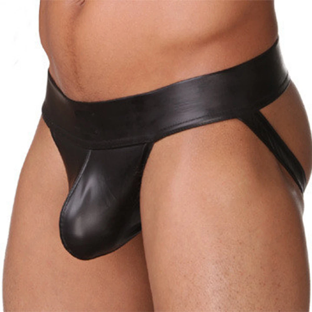 Мужские трусы брифы из искусственной кожи с U образным мешочком|underwear men gay|gay wearmen