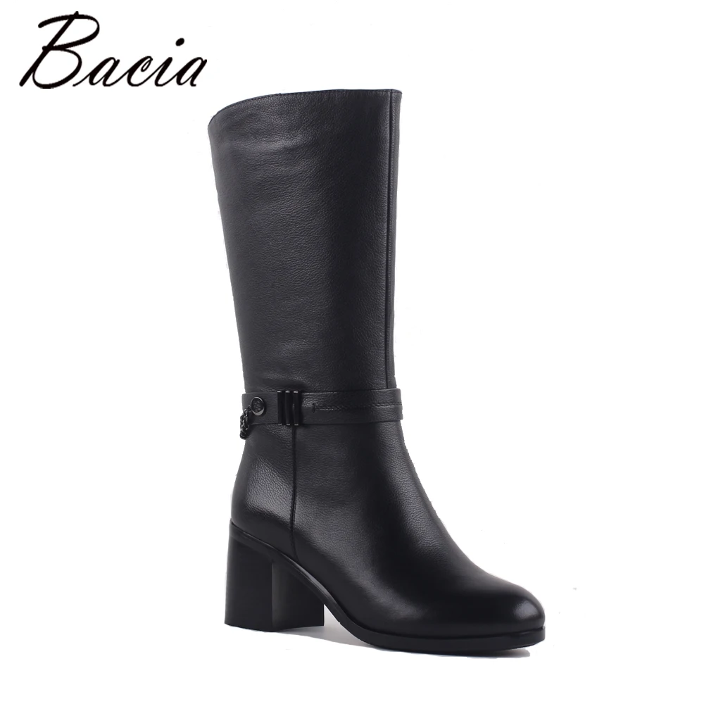 Echte Frauen Plüsch Winter Kette Leder Vintage Schuhe Mid Kurze In Fellamp; Sb066 Pelz Us142 54bacia Damen Kalb Retro Stiefel Wolle n8P0kOw