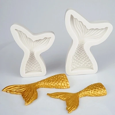 Силиконовая форма для украшения тортов мастикой рыбий хвост русалки мыло ручной работы дизайн глина смолы шоколадные формы для мастики