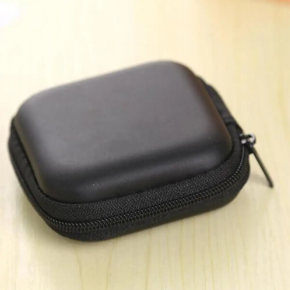 Модная Мини Портативная сумка для наушников USB кабель зарядное устройство контейнер ключевые Ювелирные изделия Чехол для хранения подарок для дома путешествия Упаковка Органайзер - Цвет: black