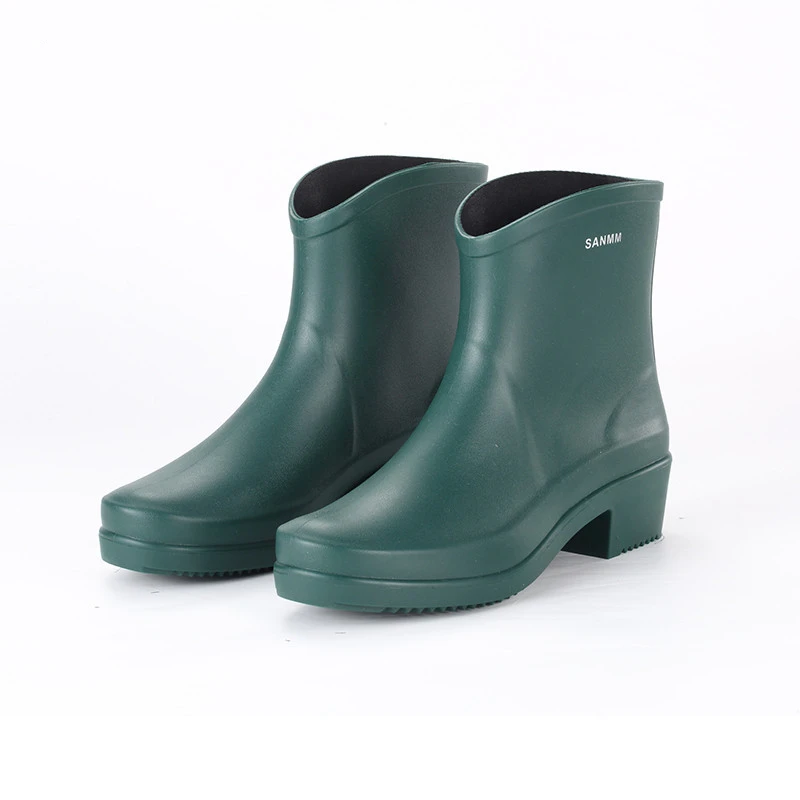 Rain Boots Female Adult Waterproof Low Tube RainBootS Cute Ladies Water Shoes Non-Slip High |