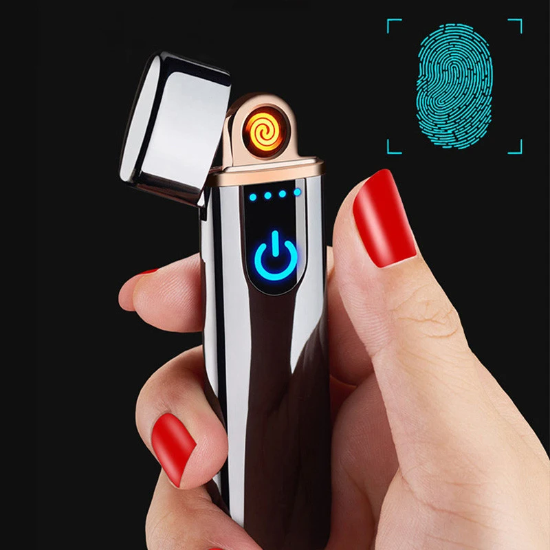 2019 новая Сенсорная Электронная USB светодиодная Зажигалка металлическая
