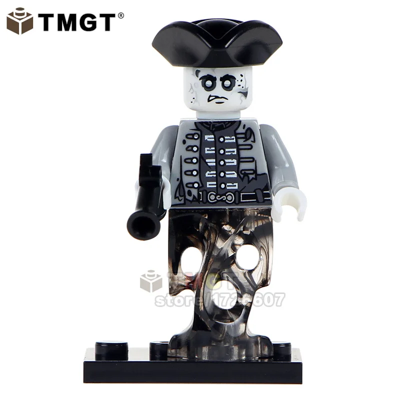 

TMGT Single Pirates of the Caribbean Jack Sparrow Henry Scurm Hector Barbossa Officer Building Blocks Toys For Children