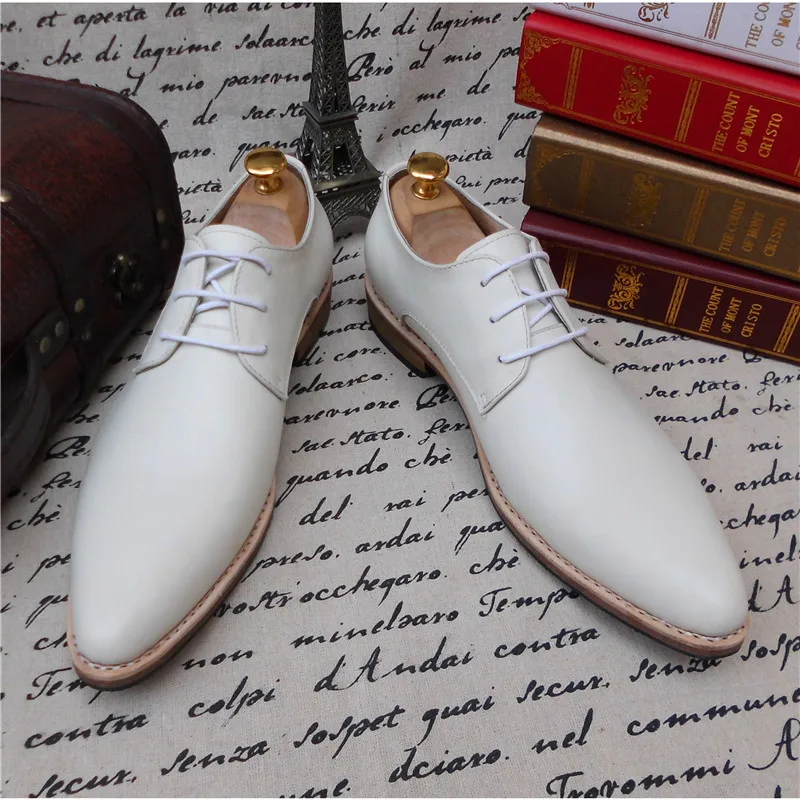 Color Gran Blanco A Los Zapatos Mano Goodyear Welted Hombres Tamaño Genuino Con Nuevo Medida Formales De Hecho Vestir Boda Maloneda Cuero tzqFw8vw