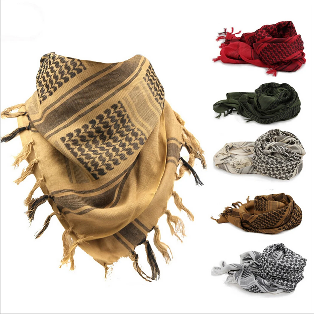 Для мужчин мода плед печатных пашмины Клетчатый Арабская Пустыня Shemagh Keffiyeh шарфы, платки унисекс Для мужчин шарф Обертывания плед Ленточки