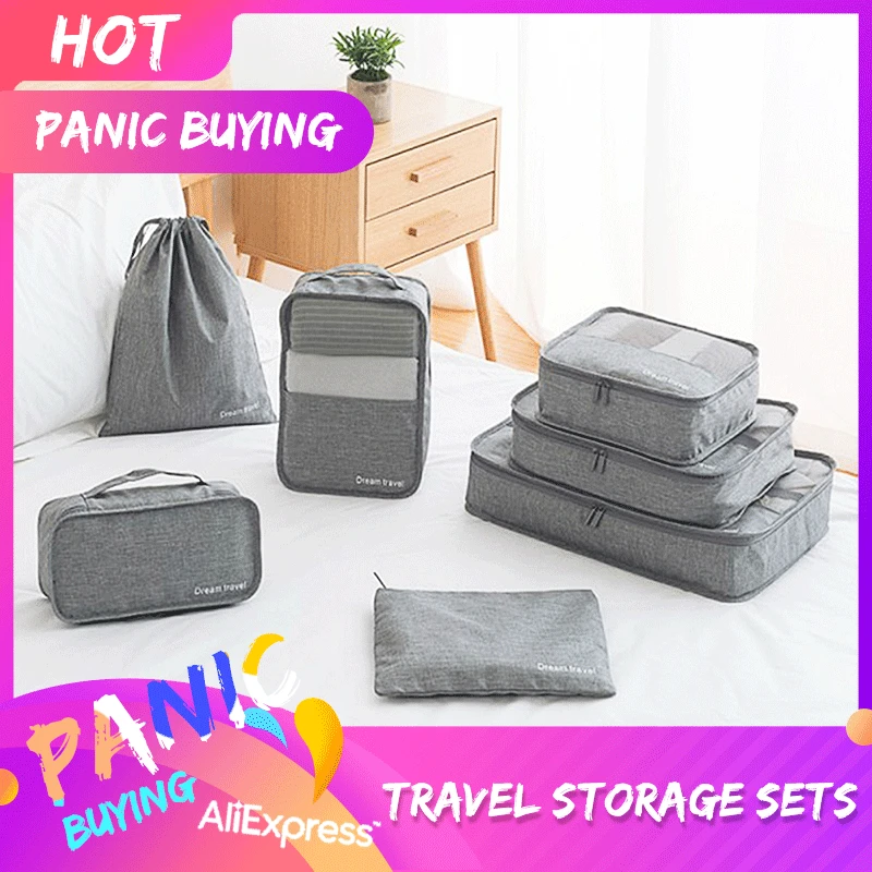  Travel Storage Bag Wardrobe Suitcase Organizer Cable Wire Bag Cosmetic Kit Case Underwear Shoes Zip