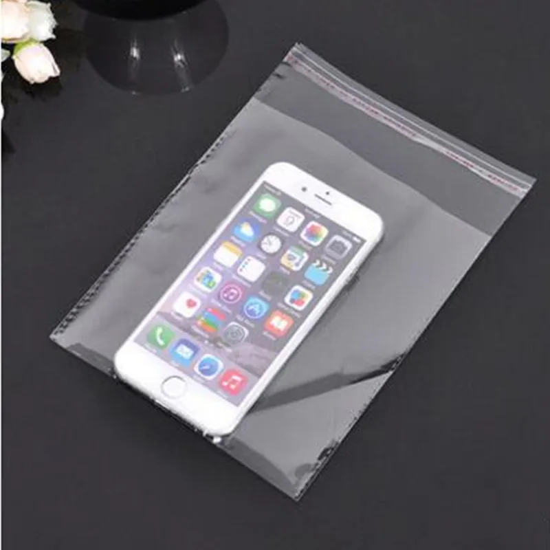 

100 Pcs/Lot Resealable Cellophane OPP Poly Bags Self Adhesive Plastic Bag Self Adhesive Seal Bag Clear Resealable Cellophane
