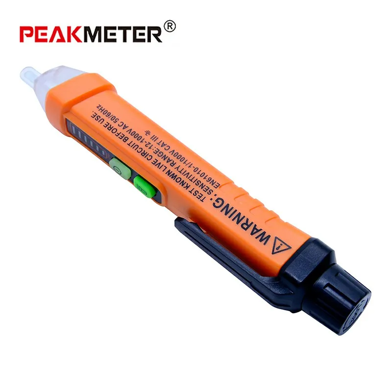 PEAKMETER PM8908C высокое качество Бесконтактный тест penci 12 1000 В детекторы напряжения