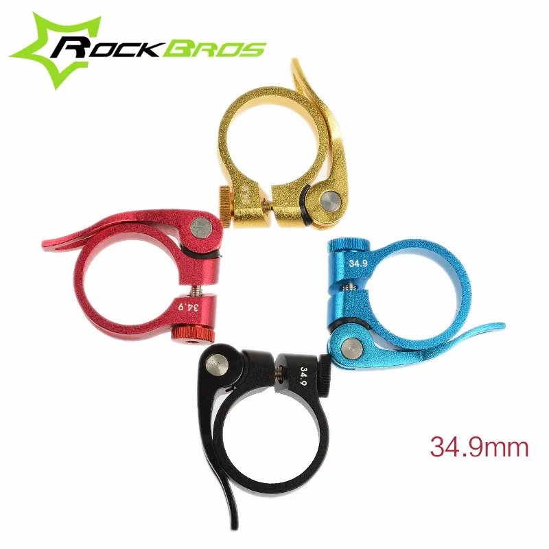 ROCKBROS Алюминий Сверхлегкий Quick Release Ciclismo велосипед MTB Горный Велосипедный Спорт Велоспорт Подседельный штырь зажим 31.8 мм 34.9 мм 40 г