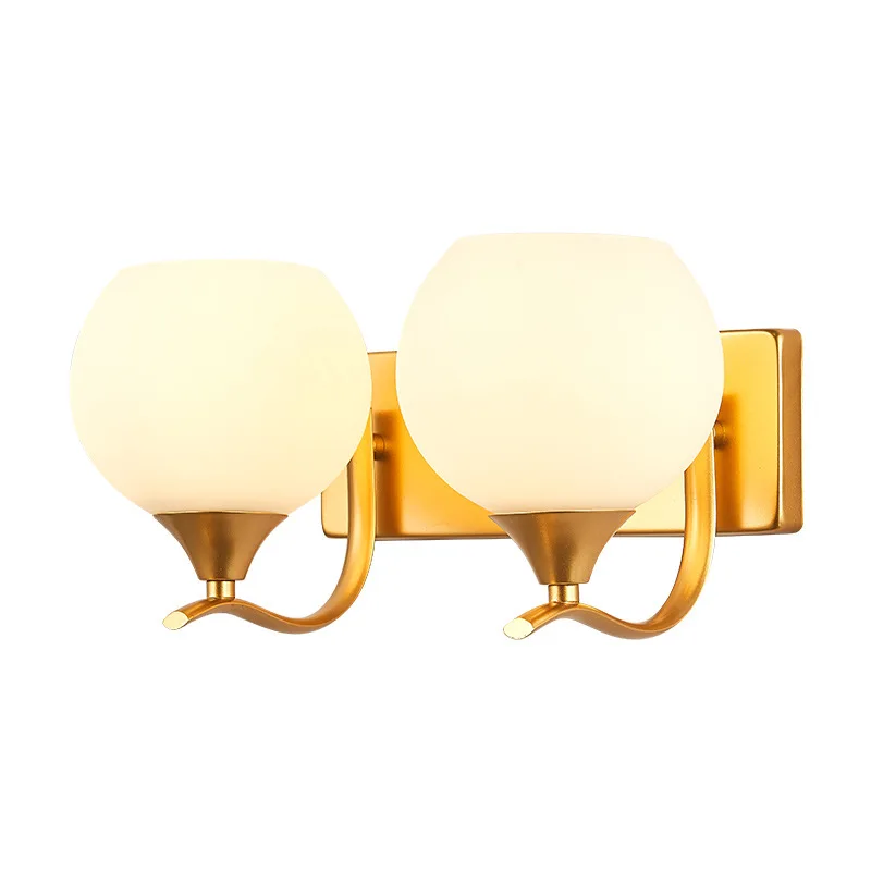 New Creative Single/Double Heads Round Ball Wall Lamp Modern Minimalist Gold E27 Light For Bedroom Corridor Hotel Bar Decor | Лампы и