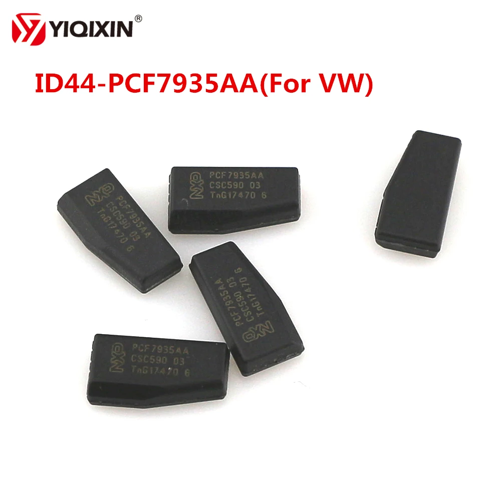 

YIQIXIN 10Pcs/lot Remote Car Key Chip Transponder Chip ID44 PCF7935AA For VW Volkswagen Coded ID44 Carbon Chip New Product
