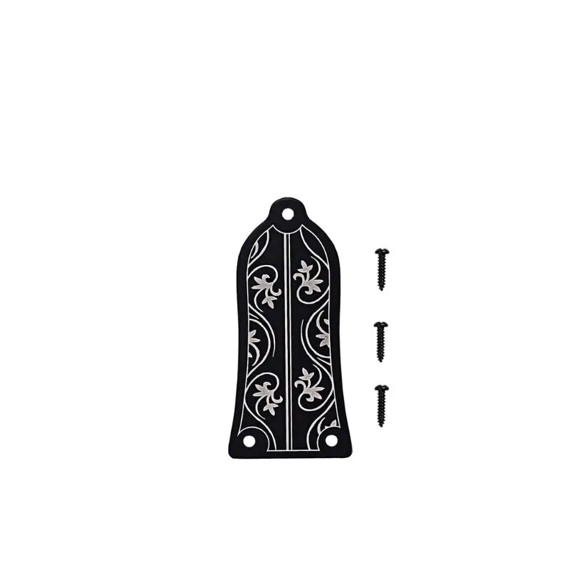

Guitar Truss Rod Cover Bell Shape 3 Screw Alloy For GB LP Black