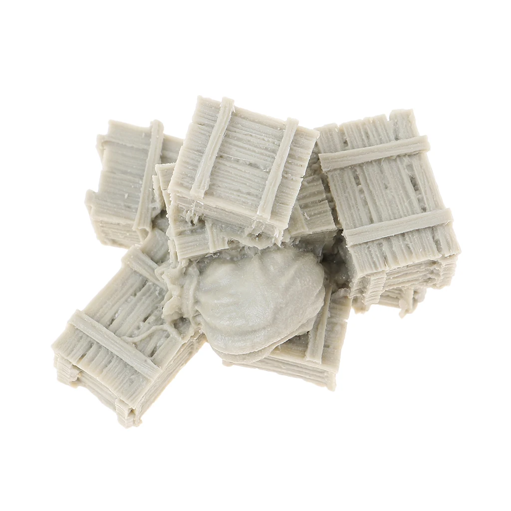 1/35 Resin Figure Resin Boxes and Bags Model  Resin Kit Resin Soldier Scene WWII Soldier Scene Accessories