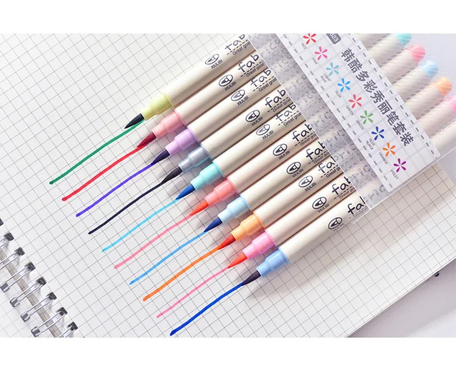 50 Pcs/lot Color Marker Pen Chinese Calligraphy Pens For Kids School  Drawing Brush Scrapbooking Stationery Art Supplies 823 - Art Markers -  AliExpress