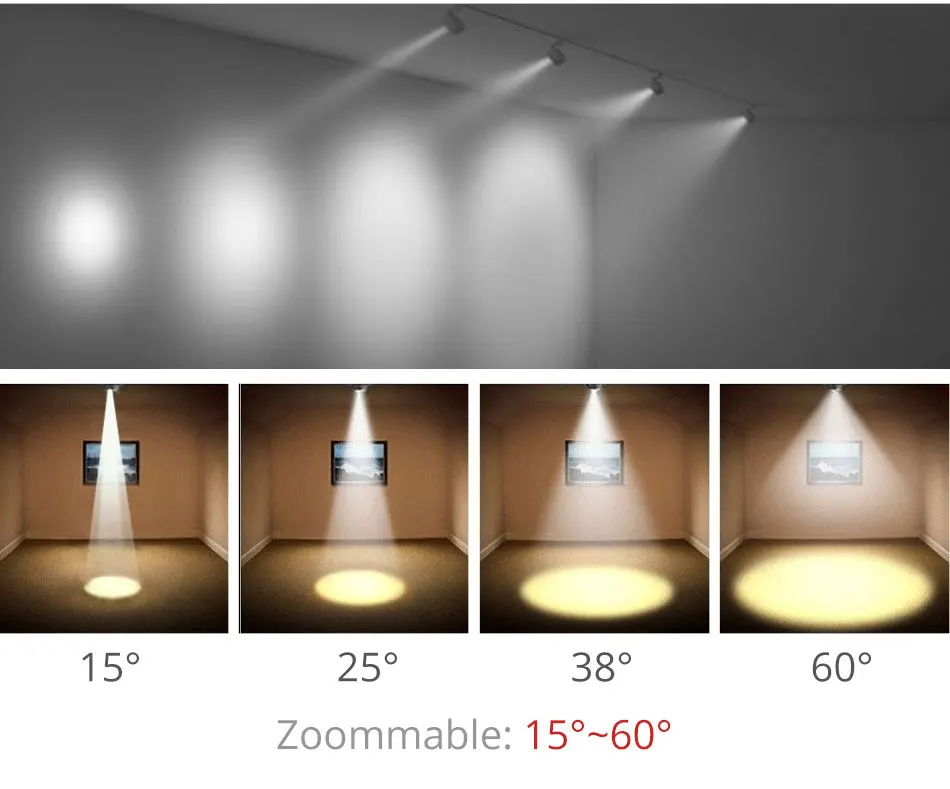 20W Zoomable Track Light 2.4G RF Wireless Control Track Rail Spotlight Lighting System Brightness CCT Dimmable Color Changeable (9)