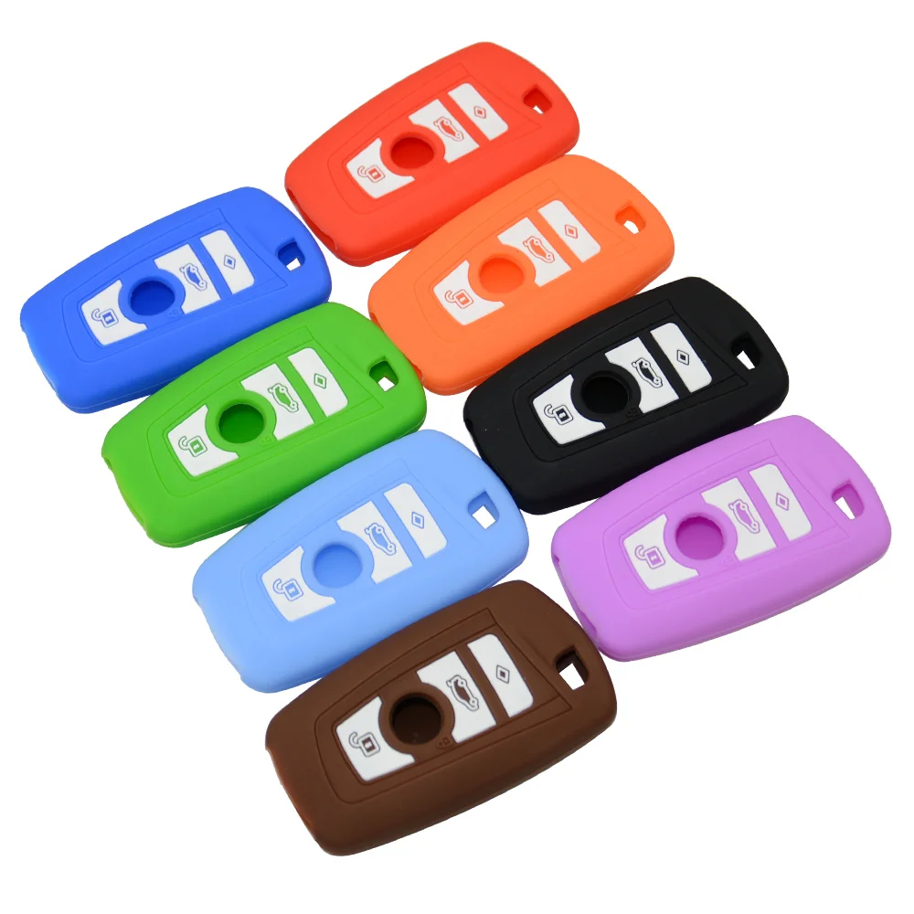 

3+1 Buttons Silicone Car Key Case Protector Replacement For BMW 1 2 3 5 7 Series F10 F20 F30 335 328 535 650 Remote Key Cover