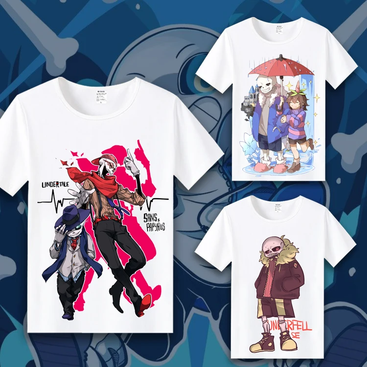 

[STOCK] 2017 Hot Game Undertale Cosplay Costume Skull Brother Velvet O-Veck T-Shirt S-XXL For Halloween Free Shipping New