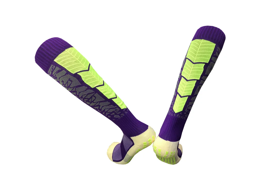Новые длинные футбольные носки нескользящие хлопковые мужские футбольные носки для взрослых тренировочные Futbol спортивные Chaussette компрессионная защита