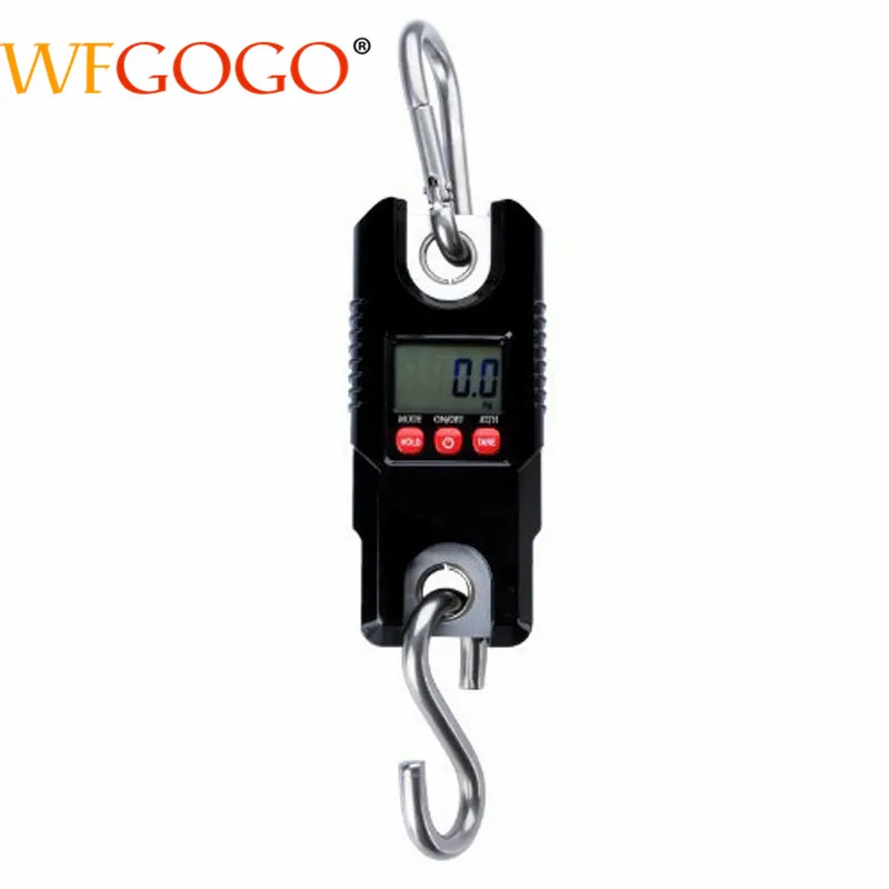  Mini Portable Crane Scale Large Capacity 300kg/0.1kg LCD Display Digital Electronic Hook Hanging Sc