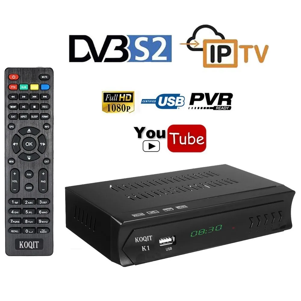 FTA Tuner DVB S2 Receptor 1080P Digital Satellite Receiver IPTV Combo