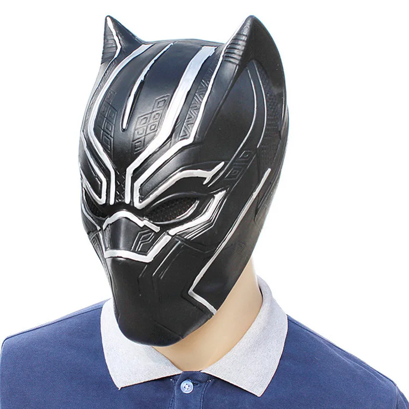 

The Avengers Captain America 3 Civil War Latex Black Panther Mask Halloween Carnival Christmas Masquerade Cosplay Costume Props