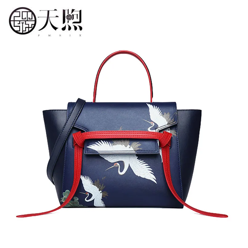 

2019 new fashion retro Chinese style crossbody shoulder bag Handbag female wings package Designer bag