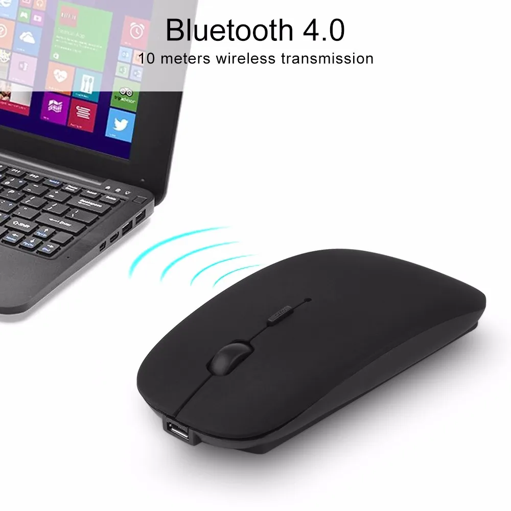 Перезаряжаемая беспроводная мышь, бесшумная, Bluetooth, PC, Mause 4,0, эргономичная мышь, 2,4 ГГц, USB, оптическая мышь для ноутбука, ПК, ноутбука, мышь