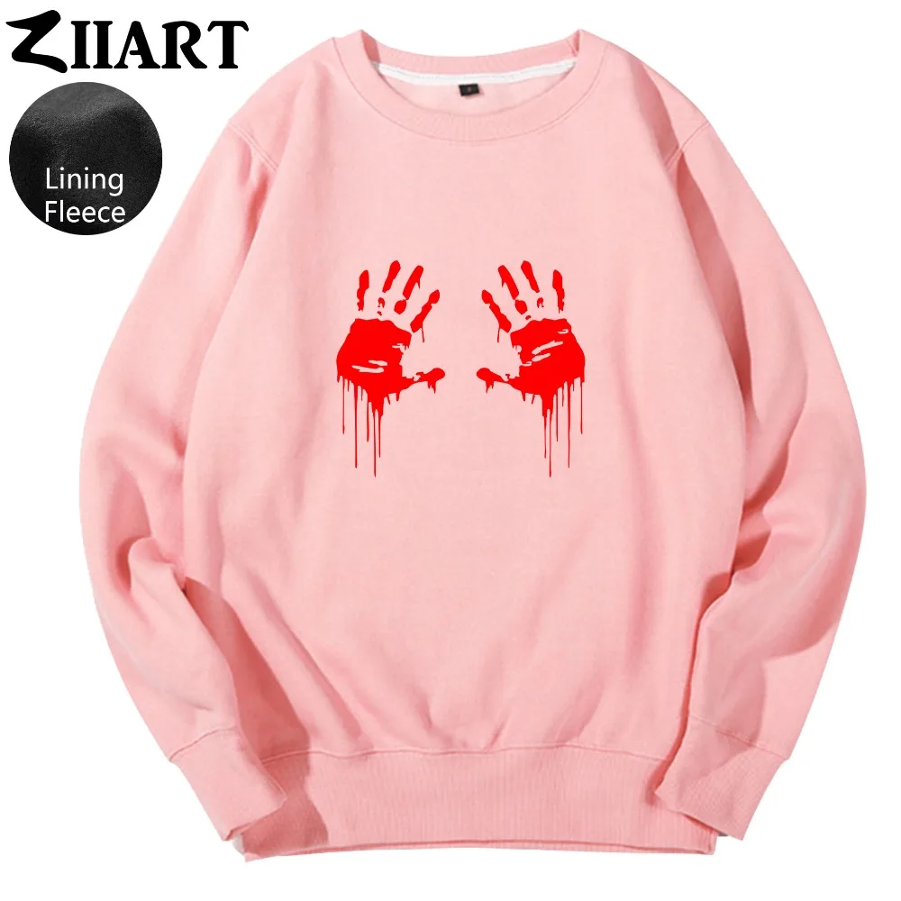 Флисовый свитшот с принтом Walking Dead Zombie и Bloody Hands для мальчиков одежда пары