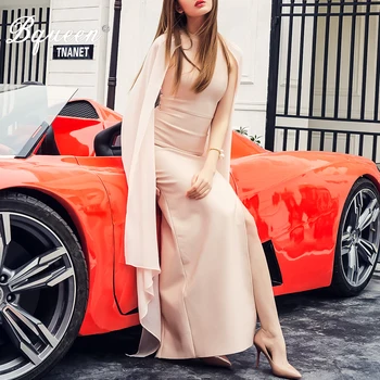 

Bqueen 2017 New Batwing Sleeve High Split Sexy Long Bandage Gown Maxi Dress
