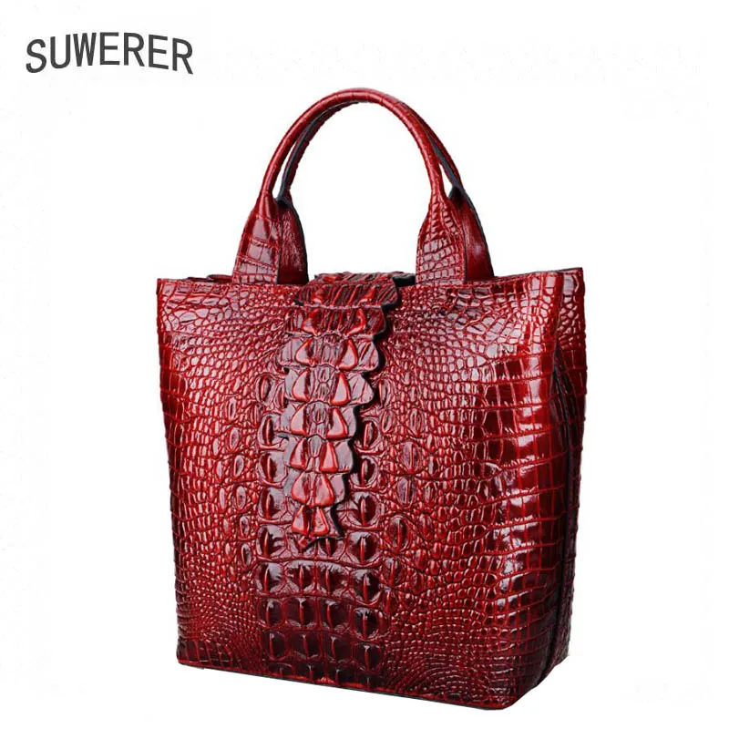 Новые женские сумки из натуральной кожи, модные сумки с узором «крокодиловая кожа», роскошные женские сумки, дизайнерские женские кожаные сумки