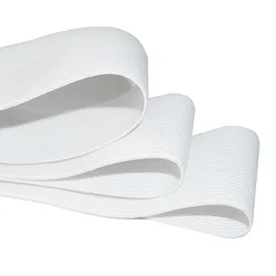 Versatile Elastic Band for Sewing and Garment Crafting - 5 Meters, Black & White (White)