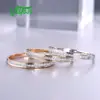 VISTOSO Genuine 14K White/Yellow/Rose Gold Rings For Women Simple Style Eternal Diamond Ring Engagement Anniversary Fine Jewelry 4