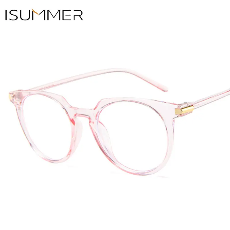 

ISummer Fashion Women Glasses Frame Men AntiBlue Light Eyeglasses Frame Vintage Round Clear Lens Glasses Optical Spectacle Frame
