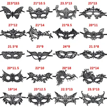 Вечерние женские маски для глаз на Хэллоуин, лисичка, Бабочка, павлин, кружево, без формы, 1000 шт./лот