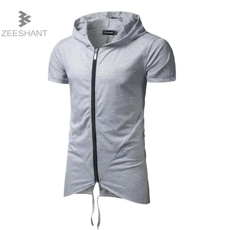 Zip con cappuccio da uomo maglia a manica corta felpa con cappuccio tuta di  marca clothing hip hop streetwear vestiti di modo di estate|zip hoodie  men|brand hoodie menfashion hoodie men - AliExpress