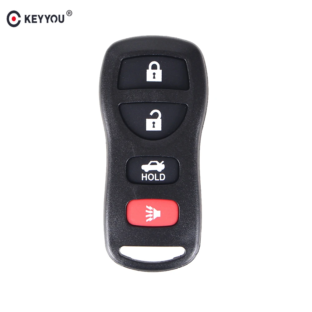 

KEYYOU 10x Remote Car Key Shell Cover Fob 4 Buttons for Nissan Infiniti Altima Maxima 350Z Armada