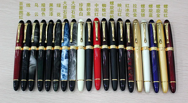 Jinhao X450 классика толстый корпус 1,0 мм изгиб перо каллиграфическая ручка высокого качества металлическая авторучка Роскошные чернила подарочные ручки для письма