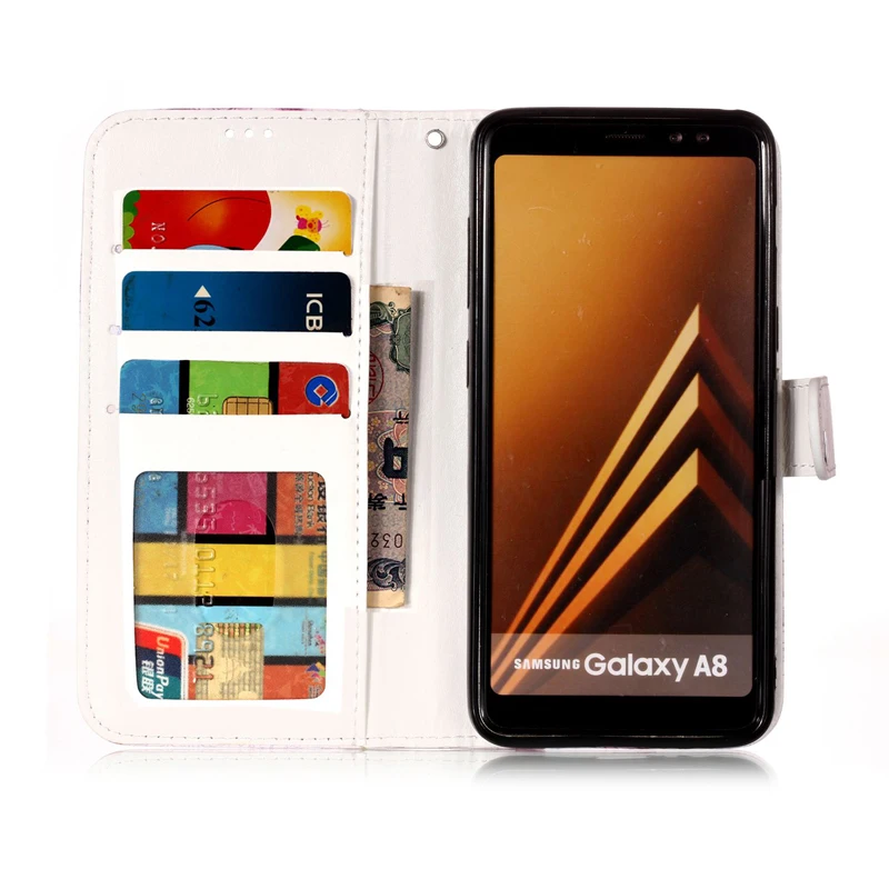 Для Samsung galaxy A8 2018 чехол для смартфона capa GalaxyA8 Многофункциональный рельефный