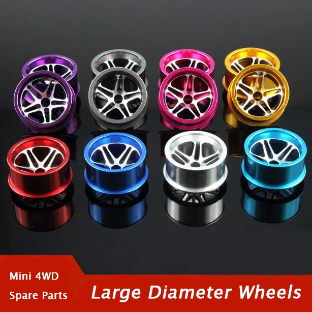 Cheap Free Shipping 4 Pcs Self Made Aluminium Alloy Large Diameter Narrow Wheels for Tamiya Mini 4WD RC Car Models Cheap Free Shipping 4 Pcs Self Made Aluminium Alloy Large Diameter Narrow Wheels for Tamiya Mini 4WD RC Car Models