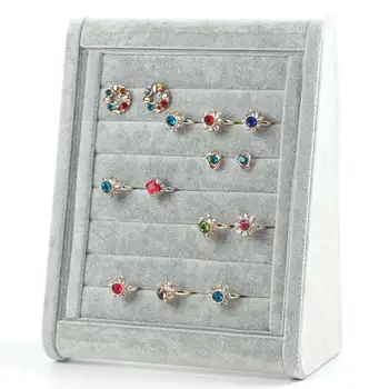 

Fashion Ring Earring Jewelry Velvet Display Stand Organizer Holder Rack Showcase new