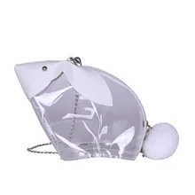 Женская прозрачная прогулочная сумка wild Messengercity, модная водонепроницаемая сумка-Банни на одно плечо для женщин 40J4