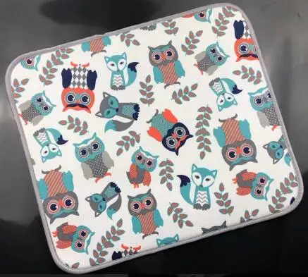 Губка из микрофибры коврик для сушки посуды 41x46 см KitchenTable теплоизоляционные противоскользящие подушечки подстилки с мультяшным принтом Настольный коврик - Цвет: C