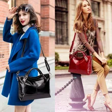 Fashion big casual tote female bolsas bag women messenger bags office leather handbag oil leather black orange color