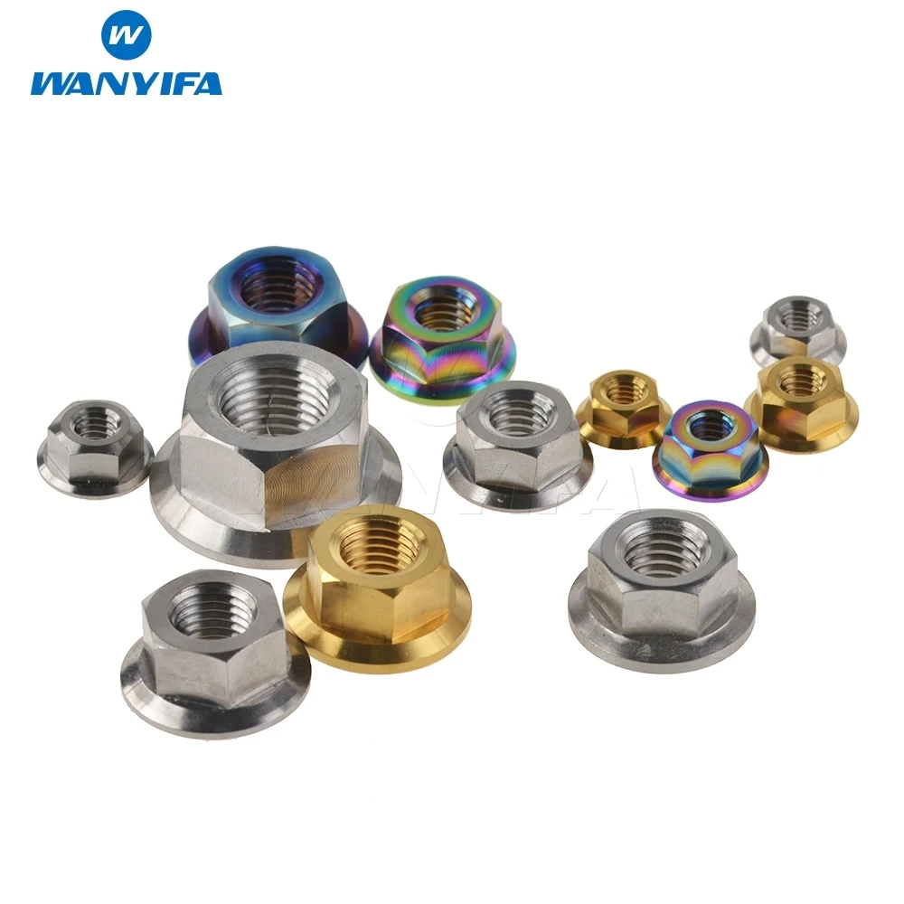 

Wanyifa M10 M12 M14 Titanium Flange Head Nut for Bicycle Stem
