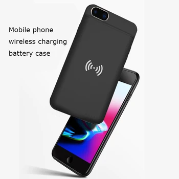 

New Wireless charging phone case Battery Charger Cases for power bank iPhone 6 6s 7 8 Plus 4000mAh Power battery Case External