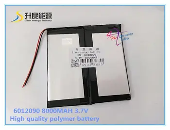 

3.7V 8000mAH SD 6012090 polymer lithium ion / Li-ion battery for tablet pc,E-BOOK,power bank