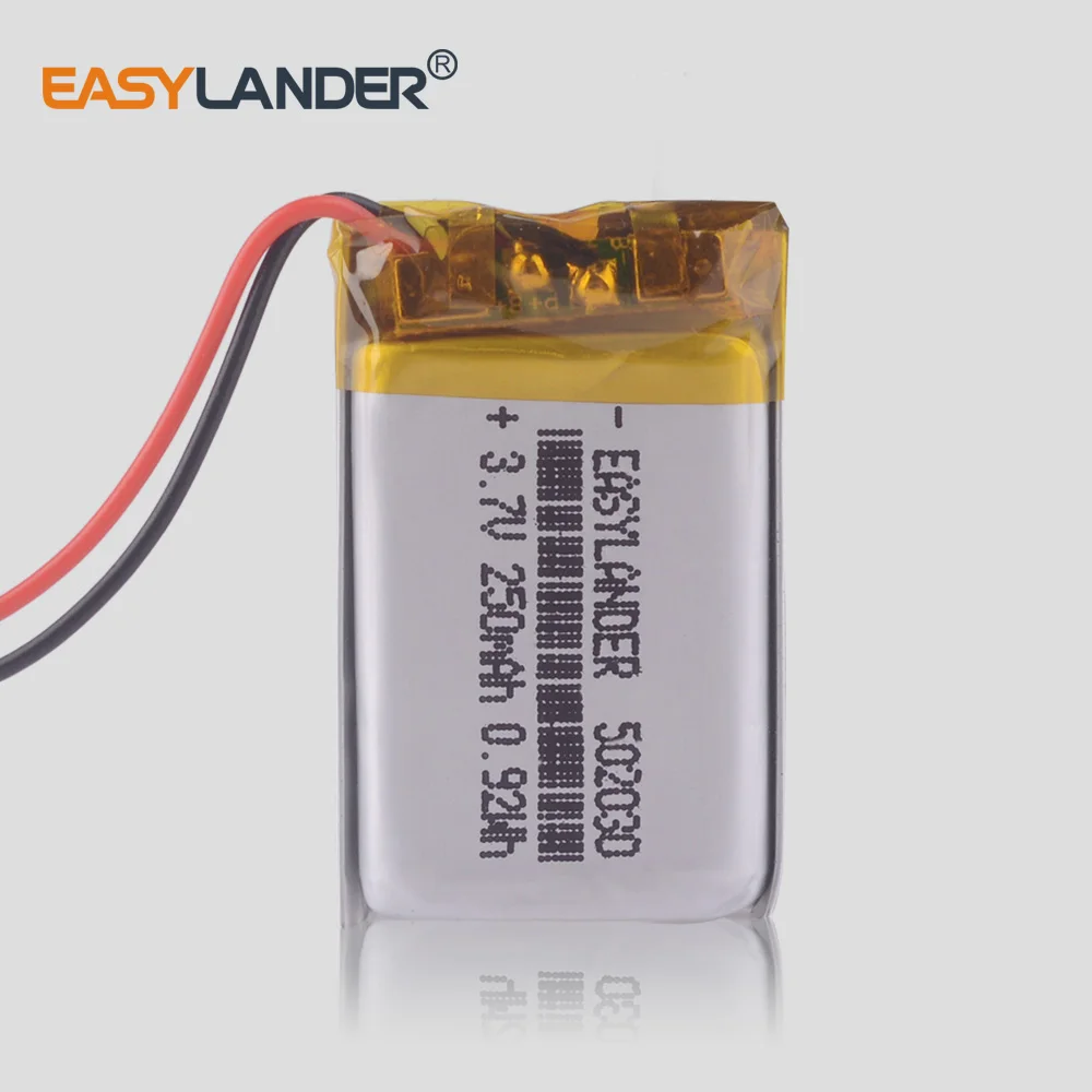 502030 3 7 V 250mAh литий-полимерный литий-ионный аккумулятор для mp3 mp4 mp5 игрушки DVR